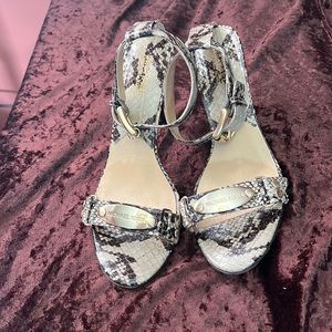 Michael Kors ankle strap snake